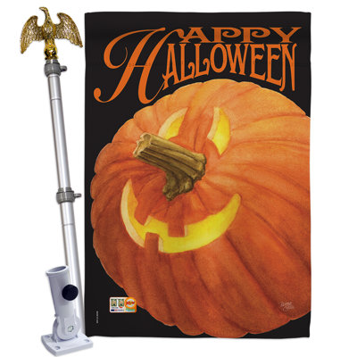 Double Sided 40'' H x 28'' W Polyester Halloween Flag Set