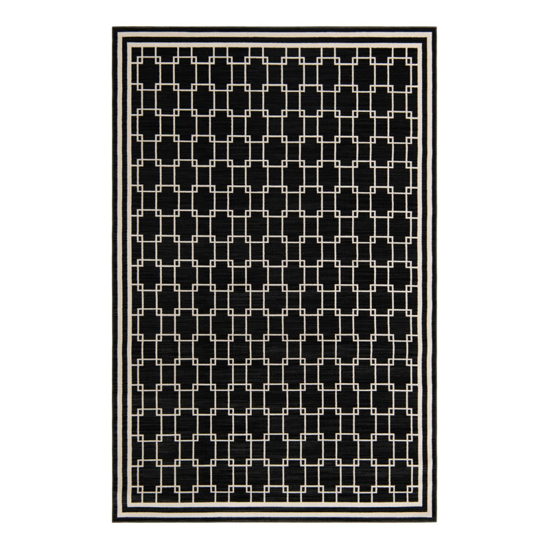 Jill Zarin Metropolitan Uptown Rug Black, Rectangle 6'1" x 9'
