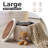 Modern Round Storage Ottoman , White-27032892