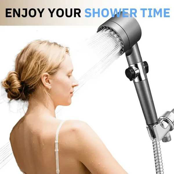 "Water Saving Shower Head - 3 Modes, 5 Filters for Hard Water, High Pressure Handheld Spray"