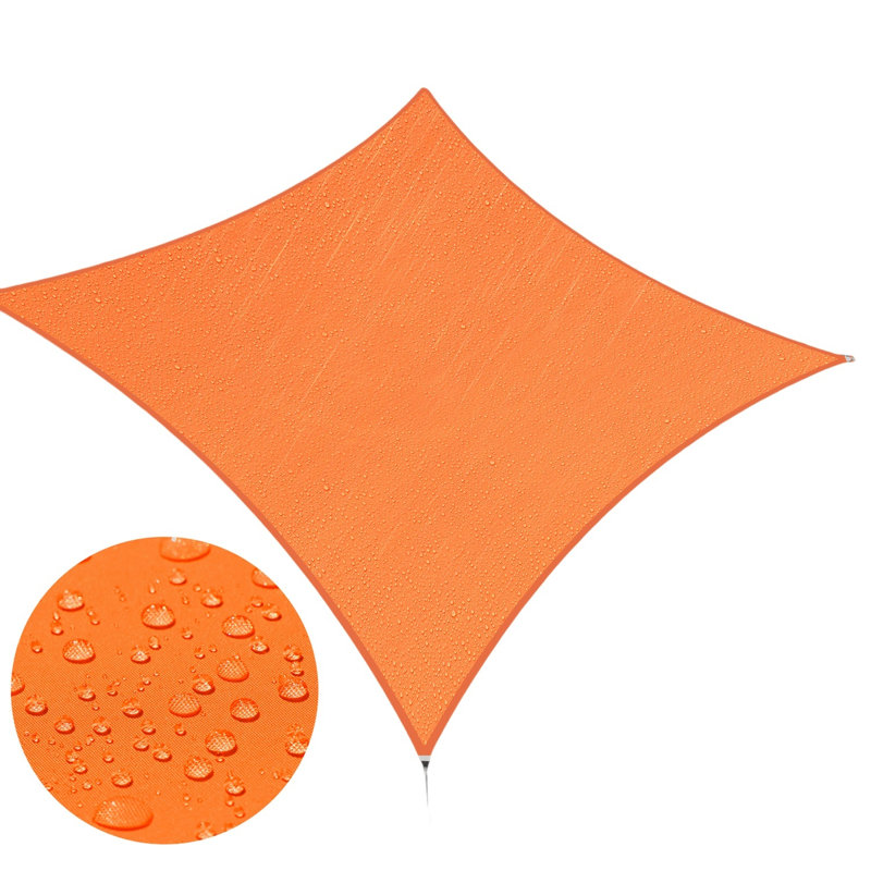 Voile d'ombrage imperméable carré Amgo Custom - durable et résistante aux rayons UV, 7 pi x 7 pi, Orange