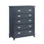 Commode de rangement verticale en bois bleu marine avec commode verticale 5 pièces pour meubles de chambre à coucher 1 pièce (commode non incluse)-1298748766