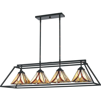 Luminaire suspendu linéaire à 4 lumières pour îlot de cuisine Luqman