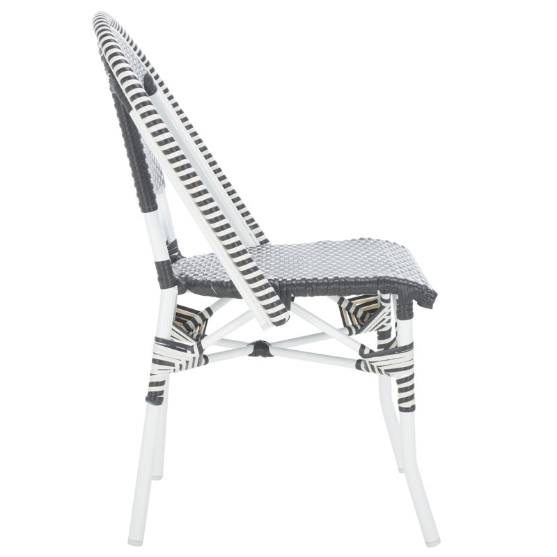 Torino Outdoor Dining Side Chair, Gray/White