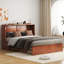 Lit-armoire escamotable en bois massif, grand lit escamotable avec matelas pliant en trois et ports de charge USB, lit d'invité pliable moderne avec grand tiroir de rangement pour le salon, les espaces de chambre à coucher-108812974