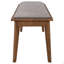 Banc de salle à manger rembourré gris et noyer naturel