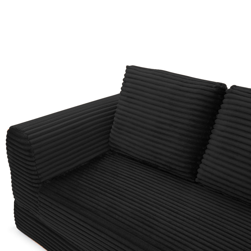 Canapé-lit convertible 2 en 1 pliable avec fonction escamotable et conception modulaire pour les espaces de vie modernes.