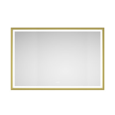 72 X 48 Inch LED Bathroom Mirror With Aluminum Frame (Includes Mirror Only)