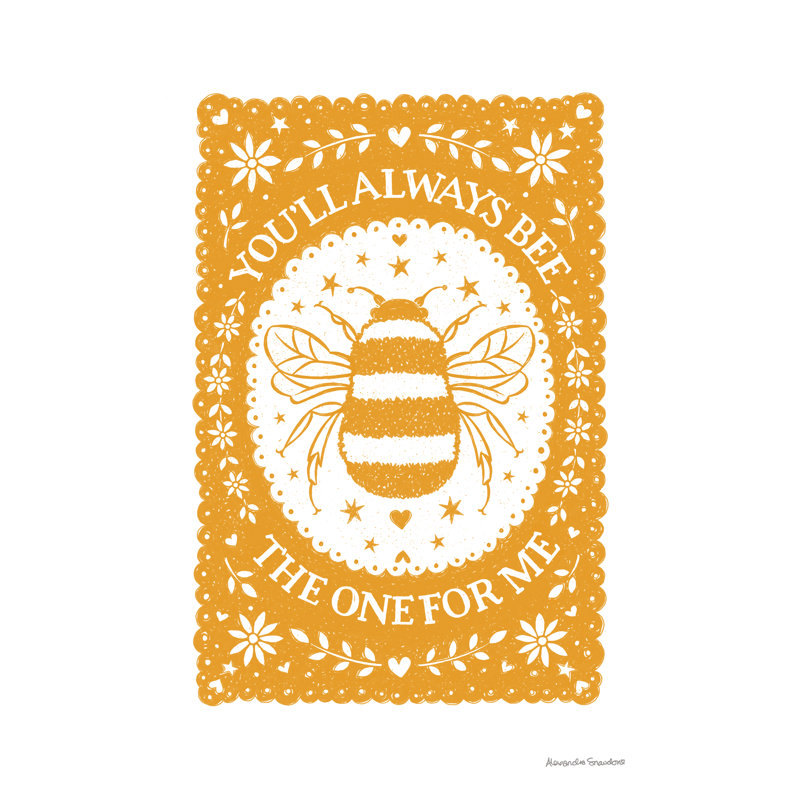 Bee the One 1 Piece Wrapped Canvas Wall Art, 30cm H x 20cm W