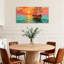 Nautique et plage, voilier, coucher de soleil, vagues de ciel, art sur toile-720181797