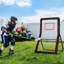 Lacrosse Rebondeur 4 x 7 pi, entraîneur de retour de volleyball avec 5 angles réglables, filet d'entraînement pour la baseball