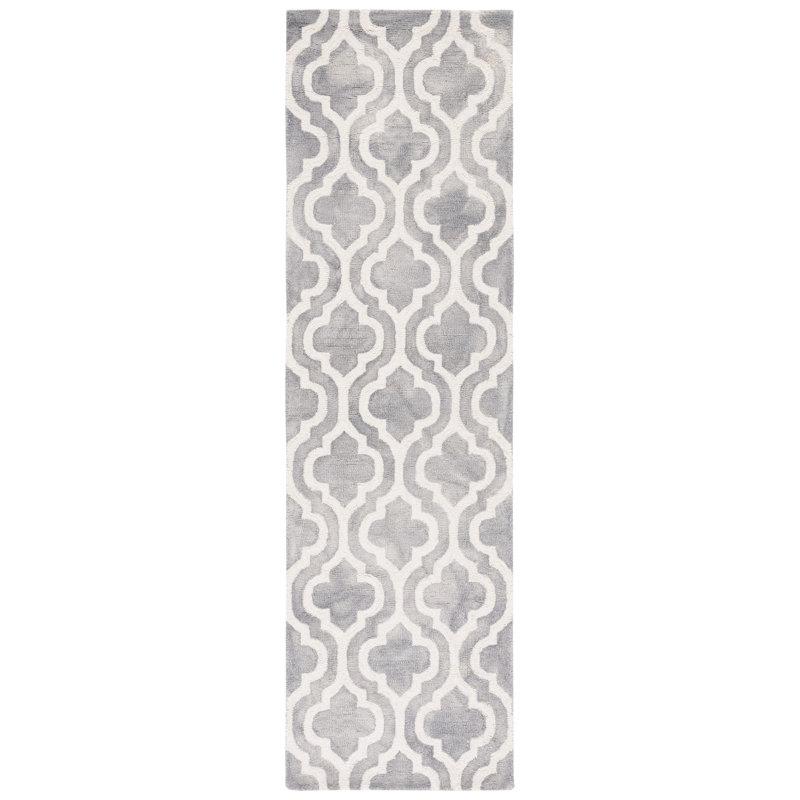 Adelei Hand Tufted Wool Geometric Rug, Runner 2'3" x 6'