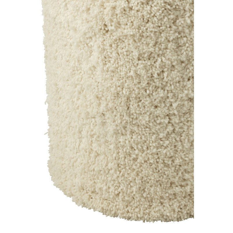 Spring / Summer 2024 40cm Wide Round Solid Colour Pouffe Ottoman, Cream