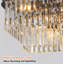 Lustre rectangulaire moderne en cristal Modern Industrial-130217989