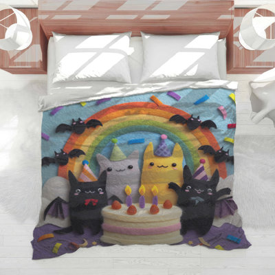 Édredon Felt Cats Rainbow Cake