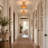 Cavello 1-Light Dimmable Woven Rattan Cone Flush Mount Ceiling Light
