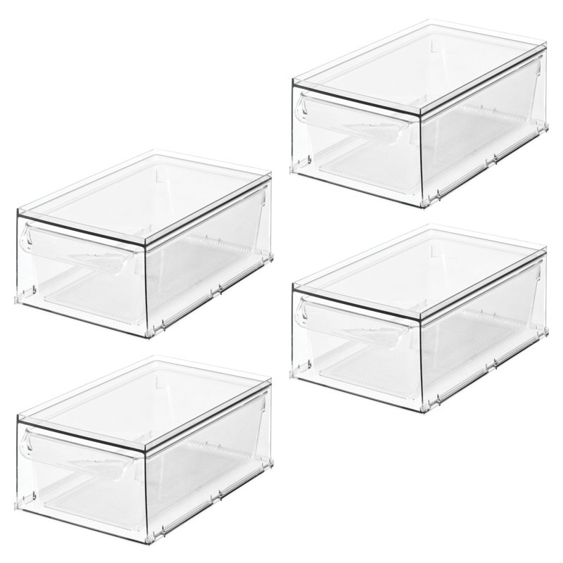 iDesign Stackable Kitchen Storage Drawer - Pull-Out Sliding Bin for Fridge, Pantry, Under-Sink, or Cabinet