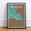 Honolulu City Map - No Frame Print-1523478455