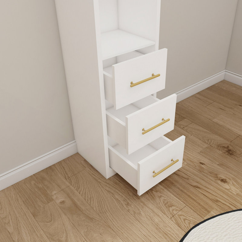 Armoire de rangement latérale avec trois tiroirs pour la chambre à coucher, le salon et la salle de bain