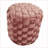 Ottoman 16” Round Braided Blush Pink Velvet Contemporary by LumiSource | Velvet | Blush Pink-1685063402