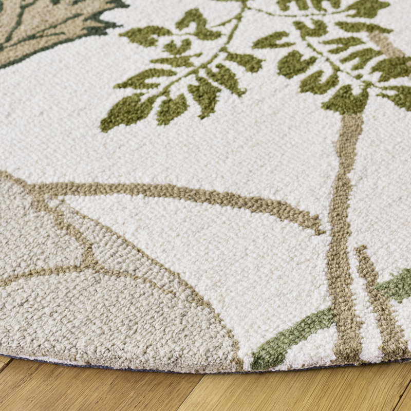 Jardin Hand Tufted Wool;Cotton Floral Indoor Rug, 6'-0" x 6'-0" Round