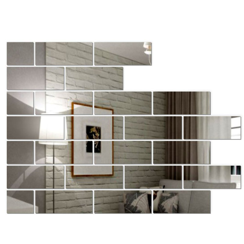Myra Flat Wall Mirror, Silver
