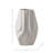 Modern Porcelain Vase With Sculpted Geometric Design - Decorative Contemporary Accent Piece-879290304