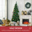 Demi-sapin de Noël artificiel 7 pi avec 52 branches, ouverture automatique, base en acier, vert