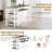 3 Piece Bar Table Set, Kitchen Dining Table Set For 2, Bar Table And Chairs Set With PU Upholstery Stool And 4 Open Storage Shelves, Pub Table Set For Small Space, Grey