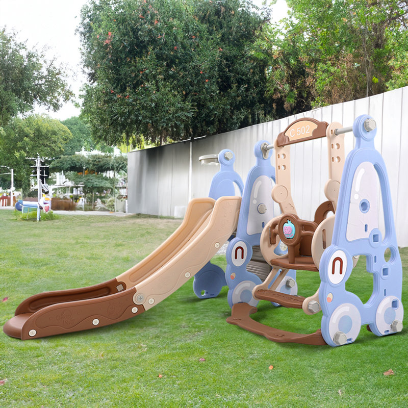Riey Freeport Park Plastic Swing Set with Swing(s) , 1 Slide(s)