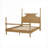 Warm natural solid wood bed frame for queen size mattress traditional turned post bedroom style