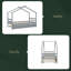 Lit simple en forme de maison avec lit gigogne-849774516