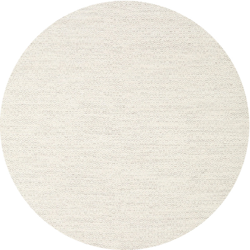 Tapis contemporain beige clair, Rond 3 pi