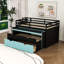 Lit mezzanine en bois 2 tiroirs avec lit gigogne simple et bureau coulissant-1205766753-1205766754