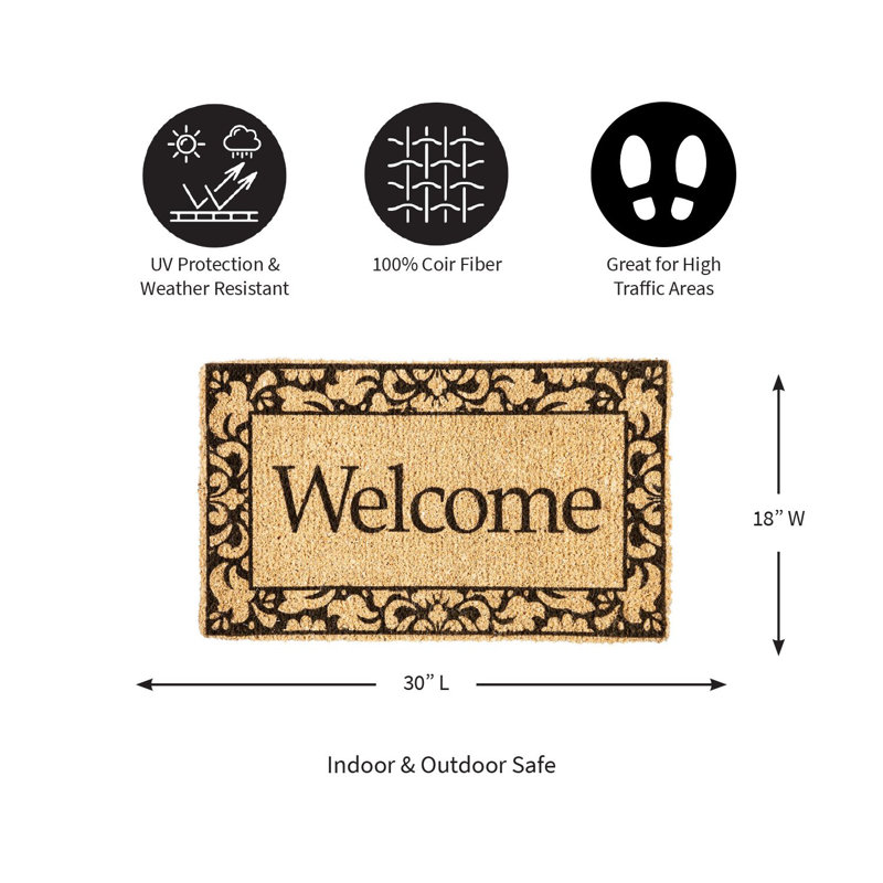 Tapis d'entrée 30 po x 18 po Dateland