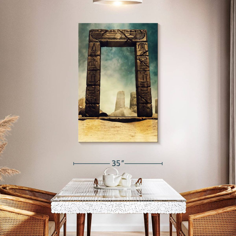 Lilie Ancient Egyptian Stone Arch, 48" H x 32" W