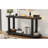 U_style modern minimalist ash veneer console table with streamlined design, ideal for entryway, living room, and study