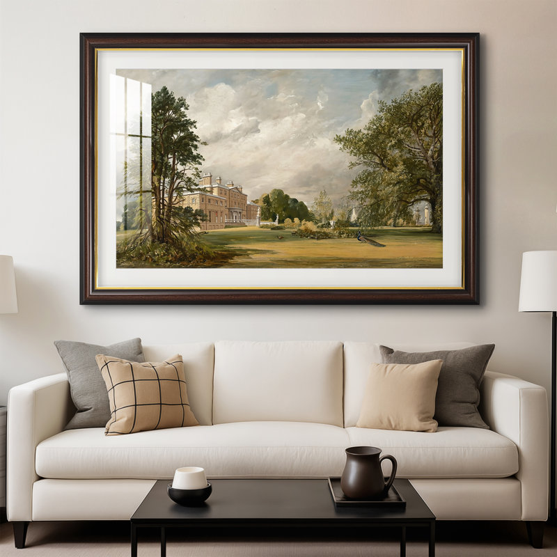 Malvern Hall, 1821 - John Constable - Estampe encadrée sur mesure, 28 po x 40 po, Impression encadrée avec passe-partout