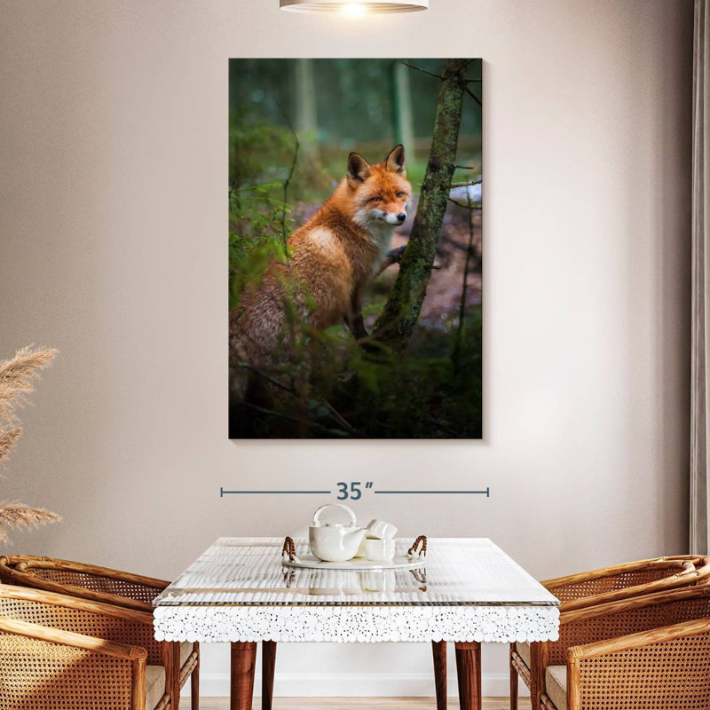 Brampt Wild Forest Fox, 39" H x 26" W