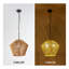 Suspension bohème en corde de chanvre de 43 cm (17 po), luminaire suspendu artisanal de style campagnard avec hauteur réglable, finition naturelle pour îlot de cuisine ou salle à manger (ampoule non incluse)