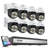 4K 16CH PoE NVR Security Camera System 4TB HDD, 8MP Outdoor PoE Cameras w/ 2-Way Audio, Remote View
