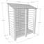 150cm W x 80cm D Solid Wood Log Store-18070335