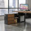 Bureau brun clair + bois massif rectangulaire noir + bureaux en fer-108304474-108304476