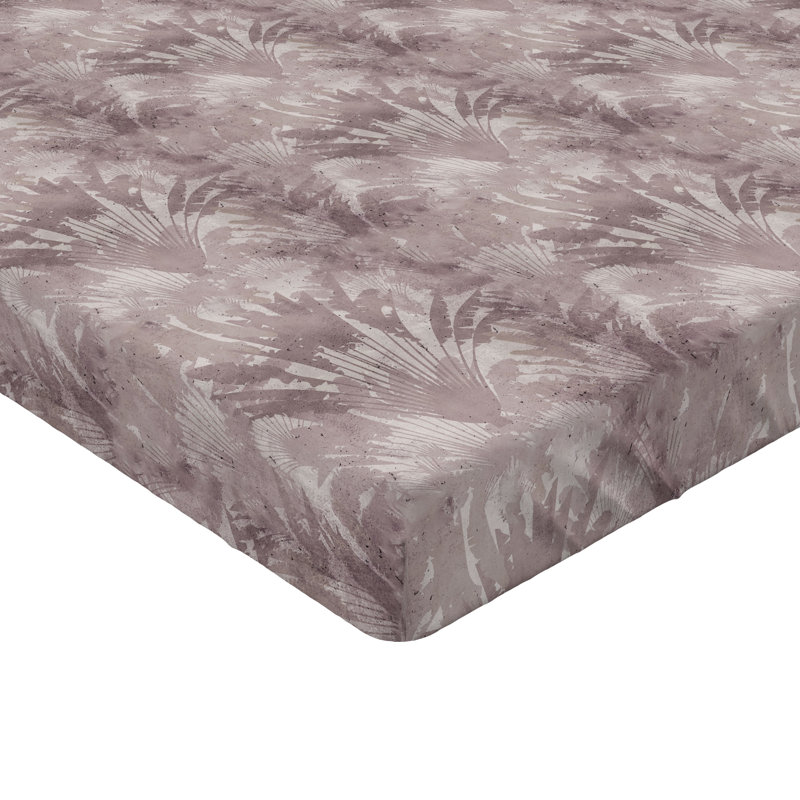 Drap-housse à motif floral Ambesonne, Drap-housse de taille simple, Motif floral mauve pâle