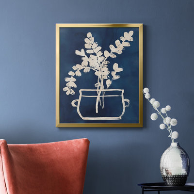 Vessel on Indigo I Premium Framed Canvas - Ready to Hang