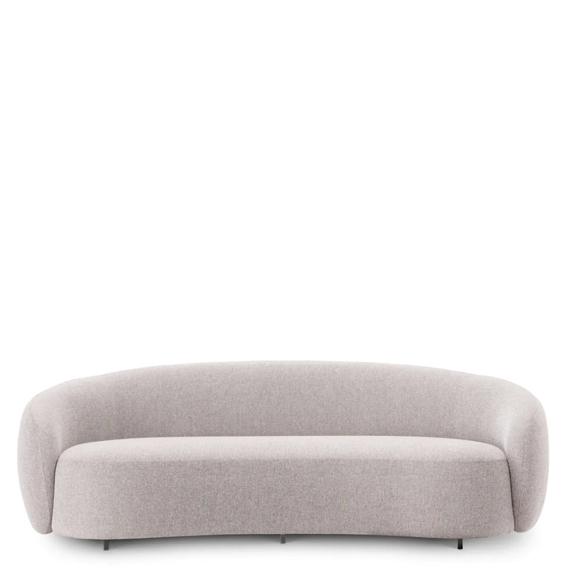 90.16 " W Curved Patio Sofa with Cushions
