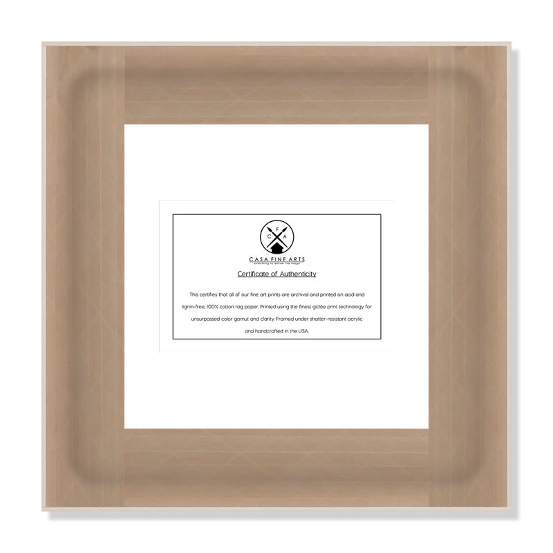Art de l'éléphant rose, Encadré de boîte argent, H 16 po x l 16 po x P 1,18 po