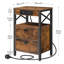 Brenn 38cm W Metal Bedside Table