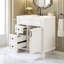 Meuble-lavabo de 30 po avec lavabo en céramique, meuble de salle de bain autoportant moderne avec 2 tiroirs et tablette réglable, meuble-lavabo de salle de bain de style français pour petits espaces-1053279736