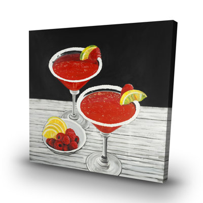 Two cosmopolitan - 32"x32" art on canvas